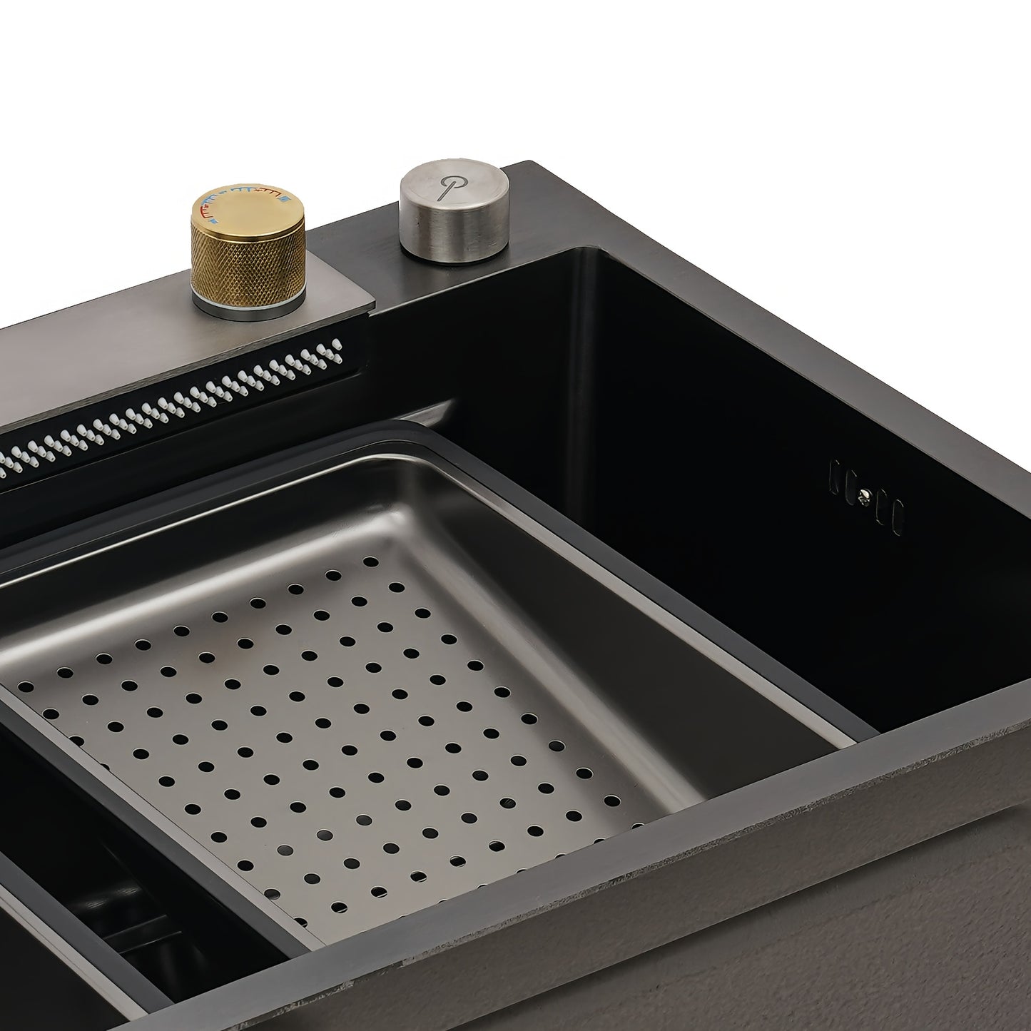 RVS Keukenspoelbak – Keukenspoelbak – Spoelbak – Keukenspoelbak Met Kraan – Spoeltafel – 80cm Diepe Wastafel – 3 Waterstanden Met Uittrekbare Kraan
