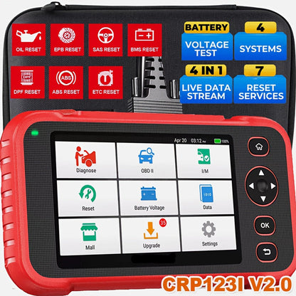 OBD2 Scanner – Autodiagnose Tool – Foutcode Lezer – ABS Scanner – Airbag Scanner – Lees en Wis Motor- & Transmissiefoutcodes – Live Dataweergave