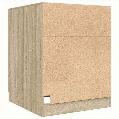 Wasmachine Kast – Wasmachine Ombouwmeubel – Drogerkast – Opbergkast – Werkblad Wasruimte – Sonoma Eiken Kleur – Stevig & Duurzaam – Ruimtebesparend Design