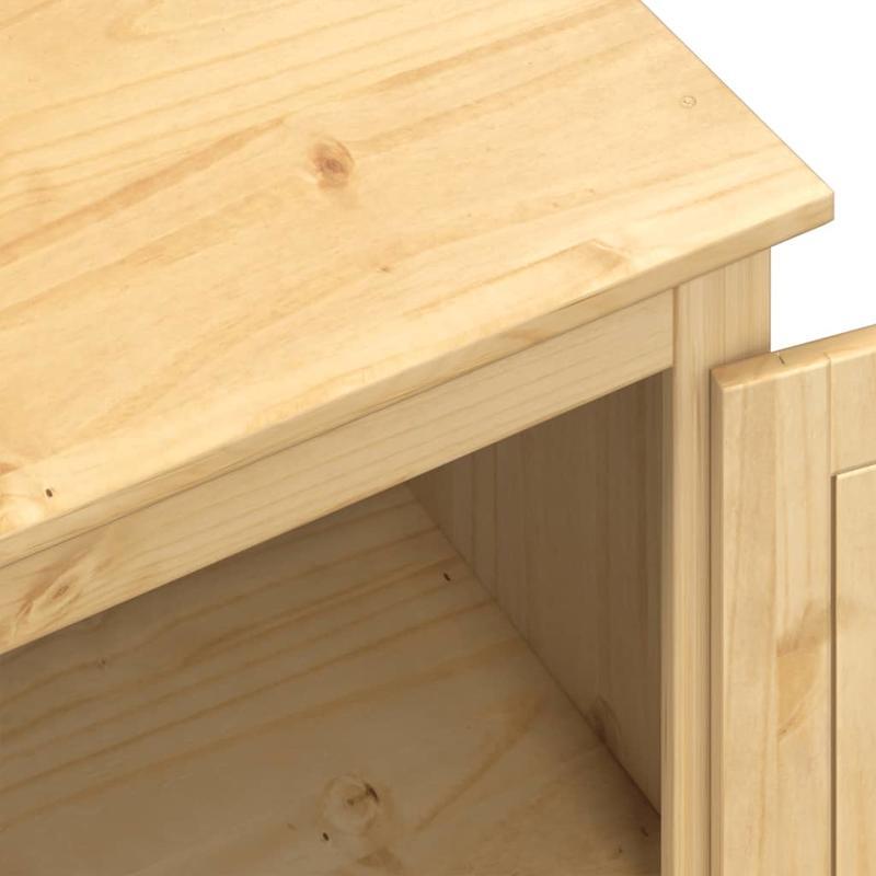 Kledingkast – Garderobekast – Opbergkast – Linnenkast – Kast Bruin – Massief Dennenhout – Compact 55x50x170 cm – Vrijstaand Met Lade & Legplanken