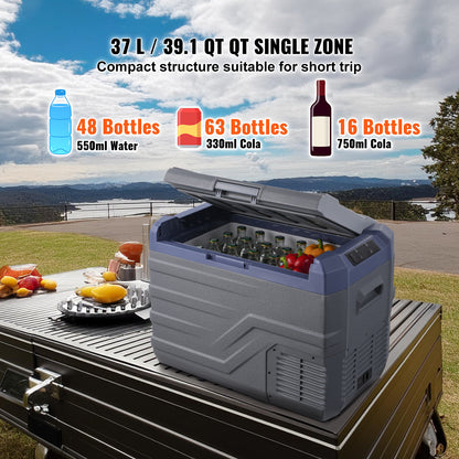 Mobiele Koelkast – Draagbare Koelbox – Compressor Koelkast – Auto Koelkast – 37 Liter Inhoud – Bluetooth Bediening