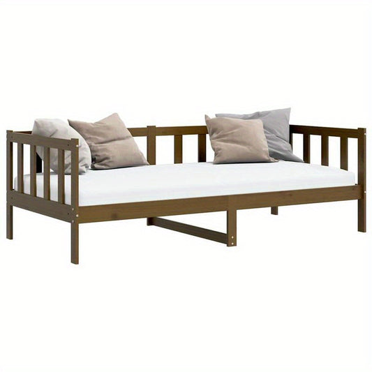 Slaapbank – Bedbank – Loungebed – Opklapbed – Sofa Bed – Massief Dennenhout – 90x200 cm – Compact & Duurzaam – Modern Minimalistisch Design