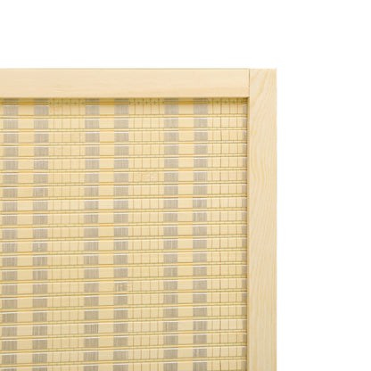 Kamerscherm – Kamerscheiding – Roomdivider – Scheidingswand – Privacy Scherm – Natuurlijke Massief Dennehouten Frame – Handgeweven Katoen en Bamboe – 180 x 180 cm – Inklapbaar en Direct Gebruiksklaar