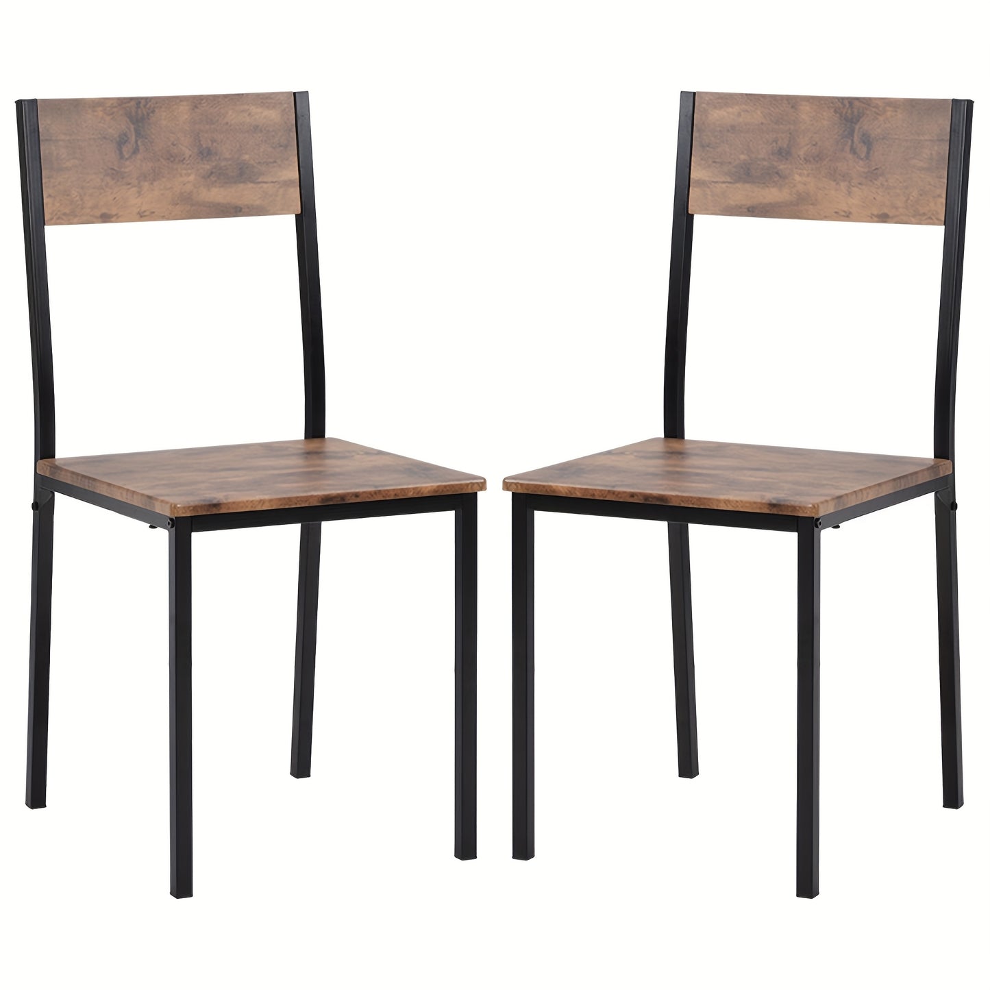 Eethoek – Zitgroep – Dinerset – Tafel Met 2 Stoelen – Balkonmeubilair – Compact En Praktisch – Massief Hout En Metaal