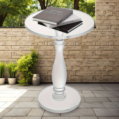 Moderne Rond Tafel – Salontafel – Bijzettafel – Lounge Tafel – Koffietafel – Transparant Acryl – Sterk 39,9 KG Draagvermogen – Ruimtebesparend & Makkelijk In Elkaar Te Zetten