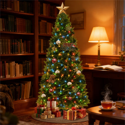 Kunstkerstboom – Kunstmatige Kerstboom – LED Kerstboom – Nepspar – Kerstboom 210 cm – Dimbare LED Verlichting – Stevige Metalen Standaard