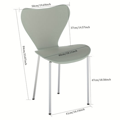 Stapelhoezenstoel – Stapelstoel – Eetkamerstoel – Vergaderstoel – Kantinestoel – Ergonomisch Ontwerp – Duurzaam PP Kunststof – Set Van 4