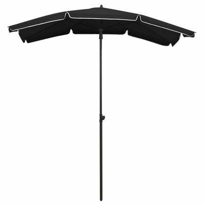 Parasol – Zonnescherm – Tuinparasol – Balkonparasol – Aluminium Schaduwparasol – 180x130 cm – Verstelbaar 180° Draaibaar – Duurzaam Metalen Frame – Smokeless Coal Grijs