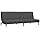 vidaXL Sofa bed 2-seater fabric dark grey