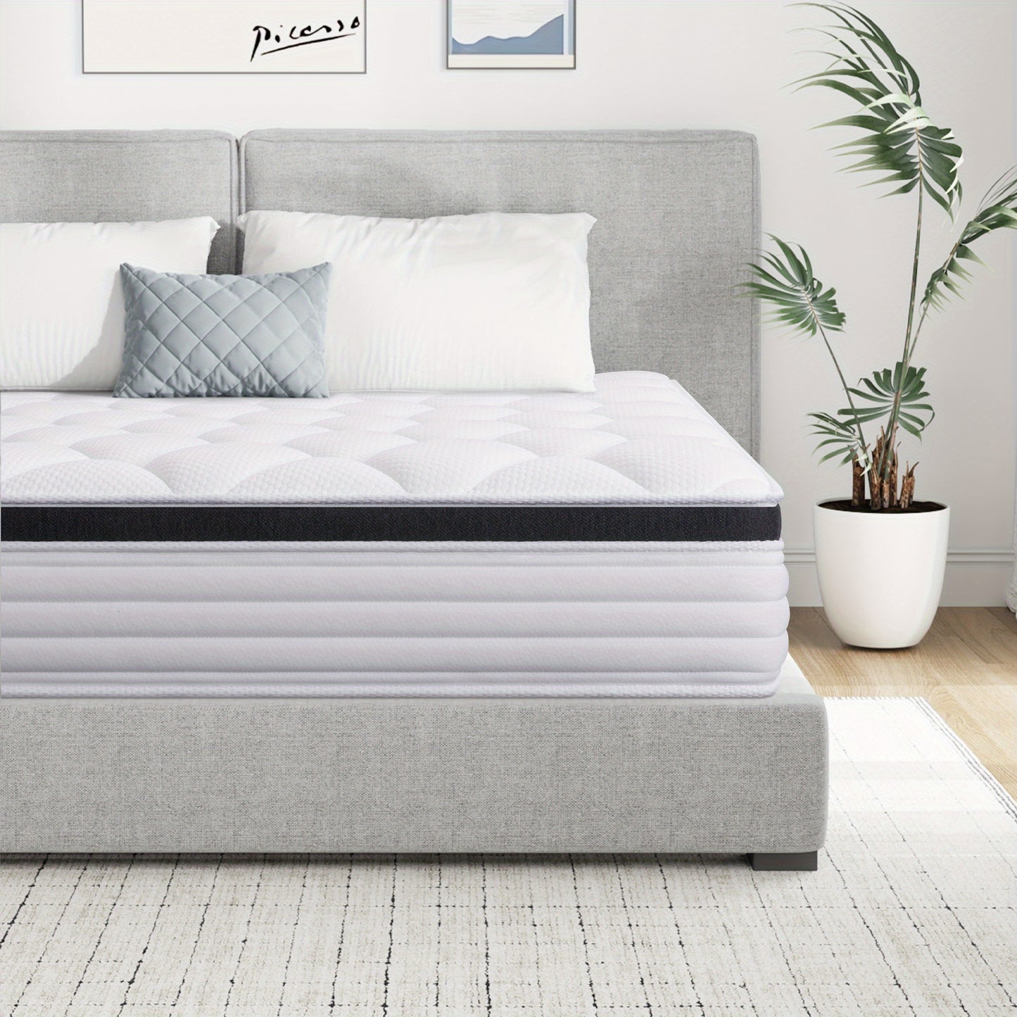 20cm/22cm Memory Foam Hybrid Mattress, 7-Zone Support & Pocket Springs For Cool-Sleep Comfort, Mattress 90x200cc, 120x200cm, 140x200cm, 160x200cm, Mattress In A Box