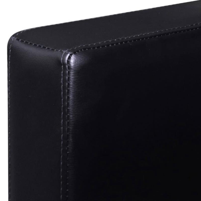 Bankstel – 3-zitsbank – Zitbank – Sofa – Bank – Zwart – Synthetisch Leer – Modern Design – Comfortabele Foamvulling