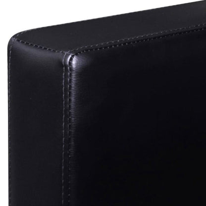 Bankstel – 3-zitsbank – Zitbank – Sofa – Bank – Zwart – Synthetisch Leer – Modern Design – Comfortabele Foamvulling
