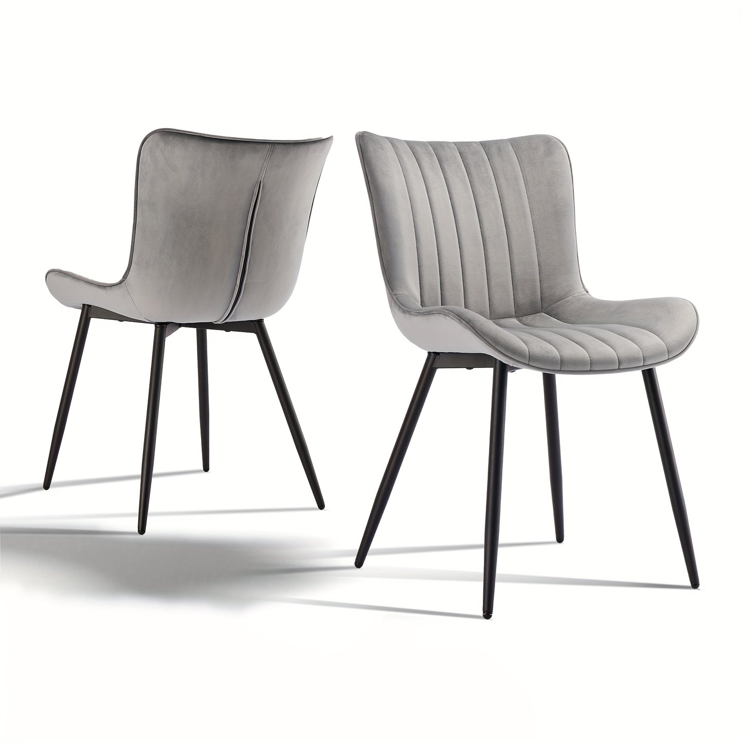 Eetkamerstoelen – Stoelen – Dining Stoelen – Zetels – Design Stoelen – Set van 2 Lichtgrijze Eetkamerstoelen – Ergonomisch Ontwerp – Memory Foam Zitting