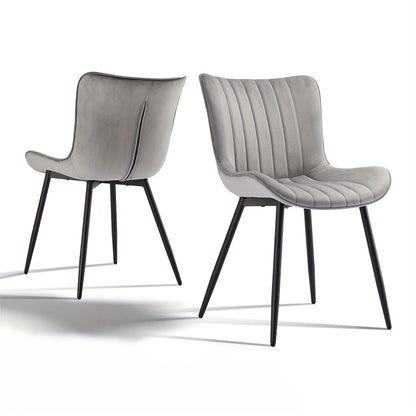 Eetkamerstoelen – Stoelen – Dining Stoelen – Zetels – Design Stoelen – Set van 2 Lichtgrijze Eetkamerstoelen – Ergonomisch Ontwerp – Memory Foam Zitting