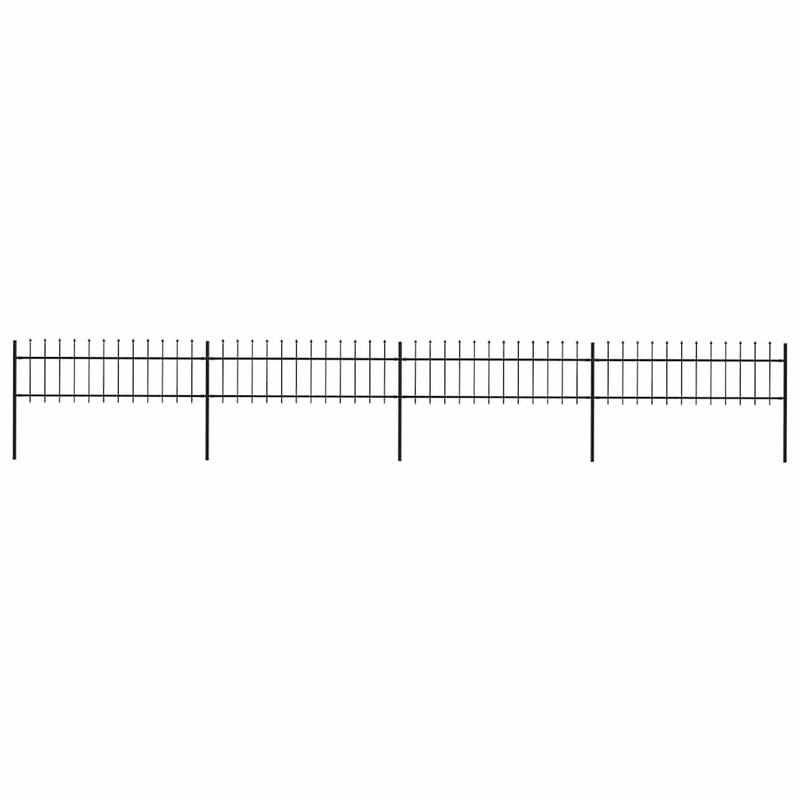 Tuinafscheiding – Metalen Schutting – Tuinscherm – Privacy Scherm – Tuinhek – Stalen Tuinafsluiting Zwart – 714,5 x 60 cm – Speerpunt Design – Weerbestendig & Robuust