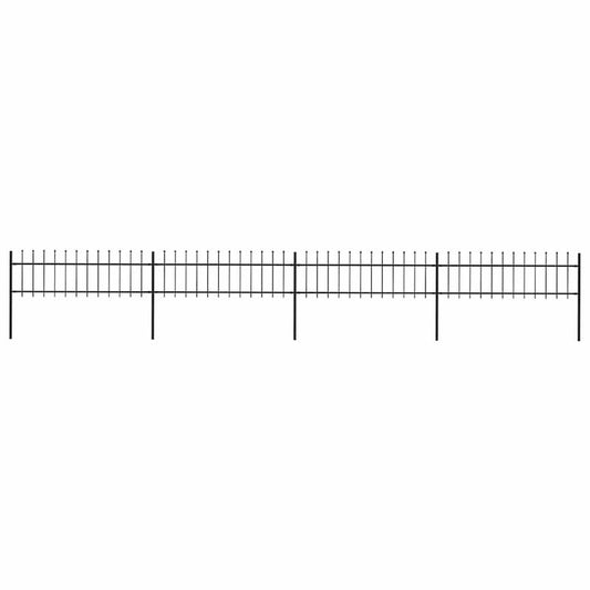 Tuinafscheiding – Metalen Schutting – Tuinscherm – Privacy Scherm – Tuinhek – Stalen Tuinafsluiting Zwart – 714,5 x 60 cm – Speerpunt Design – Weerbestendig & Robuust