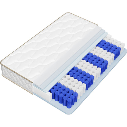 140x200cm Mattress, Spring Core Mattress, 22cm Thick, High Comfort, Zoned Support, for Healthy Sleep