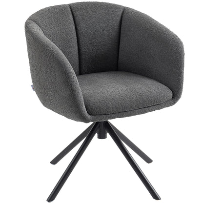 Draaifauteuil – Fauteuil – Zetel – Relaxstoel – Draaistoel – Donkergrijs – Comfortabele Zitting – Draagvermogen 120 kg