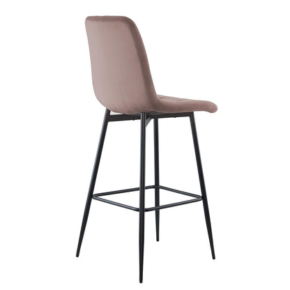 Velours Fauteuils – Velvet Stoelen – Lounge Stoelen – Relaxfauteuils – Zithoeken – Set Van 2 Antique Pink – Zwart Houten Frame – Comfortabele Rugleuning Met Voetensteun