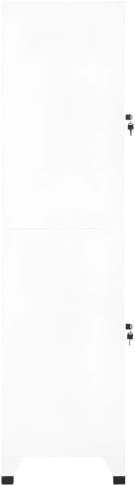 vidaXL Locker cabinet 38x45x180cm steel white, storage cabinet, locker, locker, locker, cabinet, safe, storage cabinet, steel locker, office cabinet, storage cabinets, cupboards - QUORE