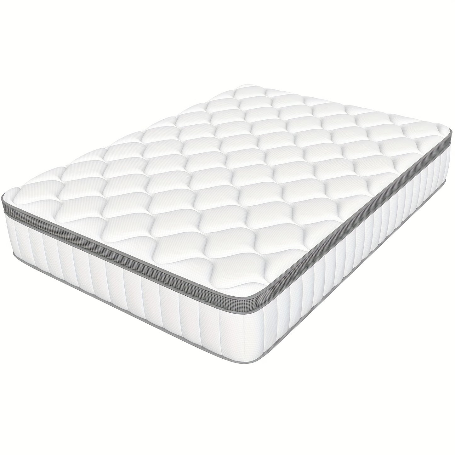 Kaluote 140x200 Cm Comfort Spring Mattress, 25cm H3 Firmness, Breathable, With Pocketed Springs For Even Support