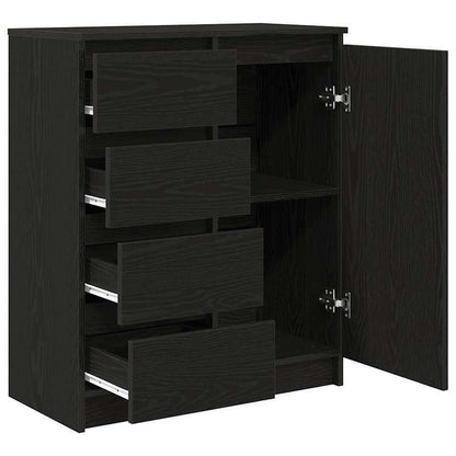 Buffetkast – Opbergkast – Dressoir – Kast – Sideboard – Zwarte Eikenlook – Lockable Laden – Compact 71x35x84 cm