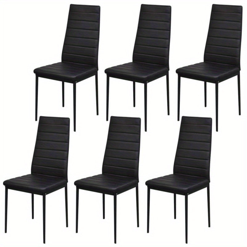 Eetkamerstoel – Eetkamerstoelenset – Stoel – Keukenstoel – Kuipstoel – Set van 7 – Zwart – Comfortabele Stoelen – Modern Design