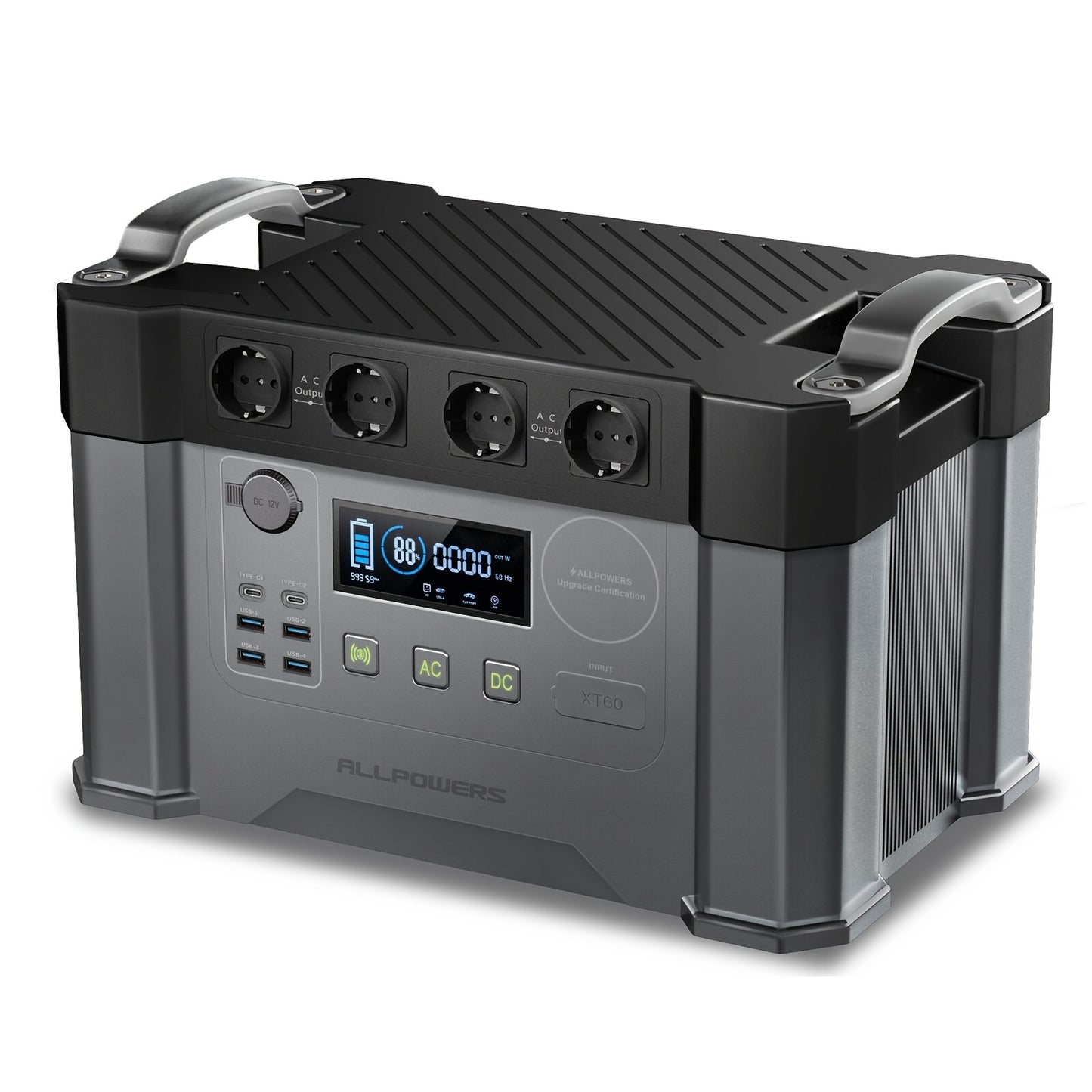 ALLPOWERS Portable Power Station 2400 W (4000 W Surge) AC Sockets 1451 Wh Battery MPPT Solar Generator Mobile Power Storage for Motorhome Camping DIY Emergency Generator RV Home Emergency