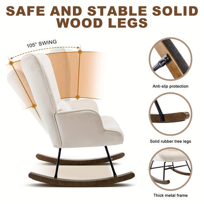 Retro Fauteuil – Relaxstoel – Leunstoel – Lounge Stoel – Armstoel – Beige Velvet Bekleding – Stevig Houten Frame