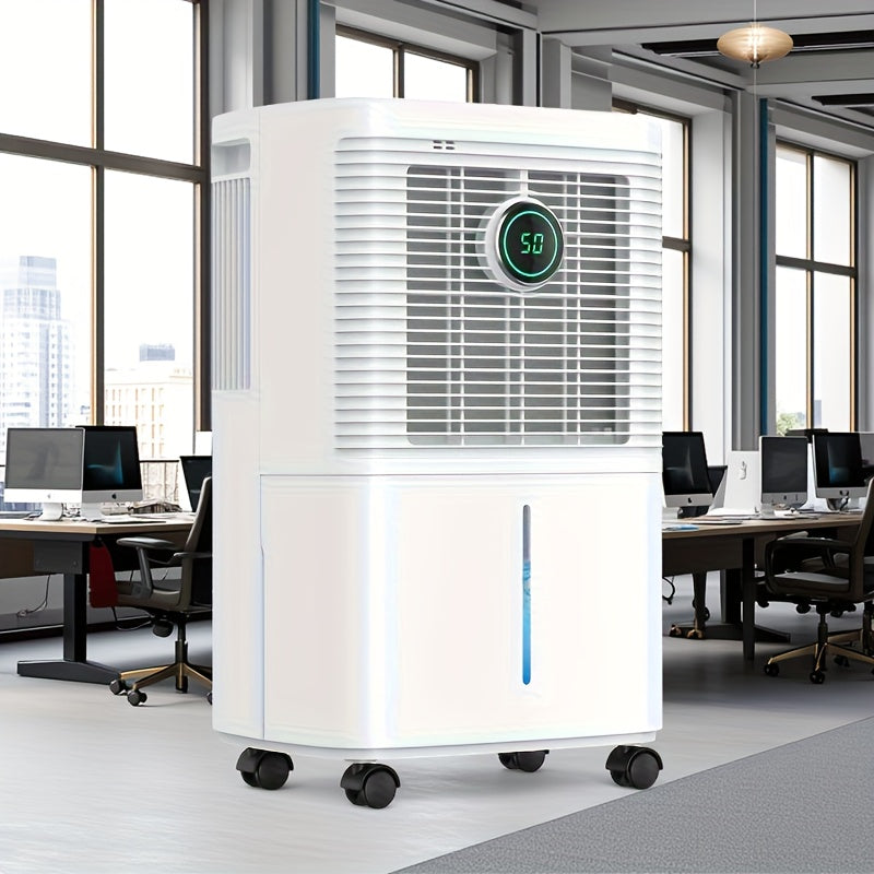 Household Dehumidifier With LED Digital Humidity Display, 24-hour Timer, 12L/day Continuous Drainage, For Drying Clothes In Bedroom And Basement