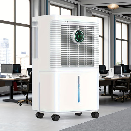 Household Dehumidifier With LED Digital Humidity Display, 24-hour Timer, 12L/day Continuous Drainage, For Drying Clothes In Bedroom And Basement
