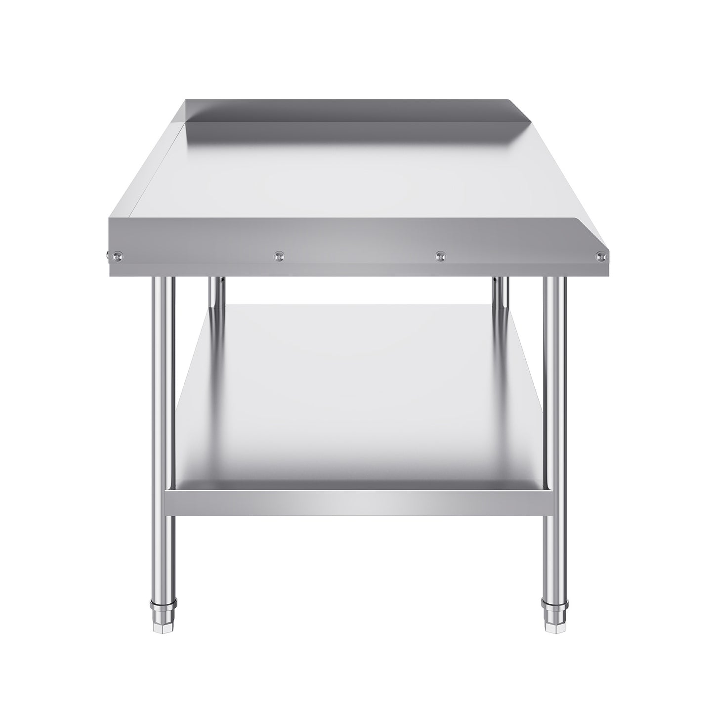 RVS Werktafel – Roestvrijstalen Werkbank – Keukentafel – Catering Tafel – Werkblad – 122x76x76 cm – Verstelbare Planken – 0,8 mm Dikte