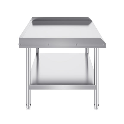 RVS Werktafel – Roestvrijstalen Werkbank – Keukentafel – Catering Tafel – Werkblad – 122x76x76 cm – Verstelbare Planken – 0,8 mm Dikte