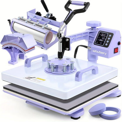 Warmtepers – Hittepers – Transferpers – Textielpers – Mokkenpers – 38,1x38,1 Cm Drukoppervlak – 360° Zwenkfunctie