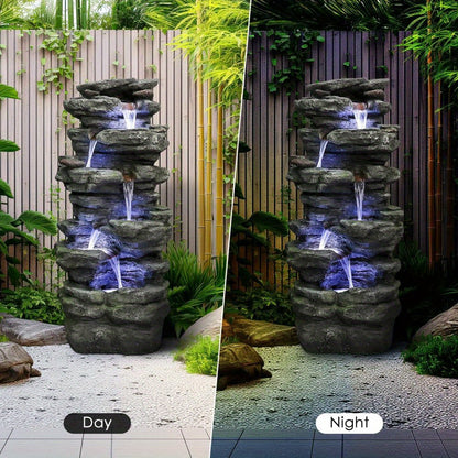 Waterornament – Tuinfontein – Buitenfontein – Fontein – Tuindecoratie – 101 cm Hoog – Duurzaam Resin – Zonder Elektriciteit