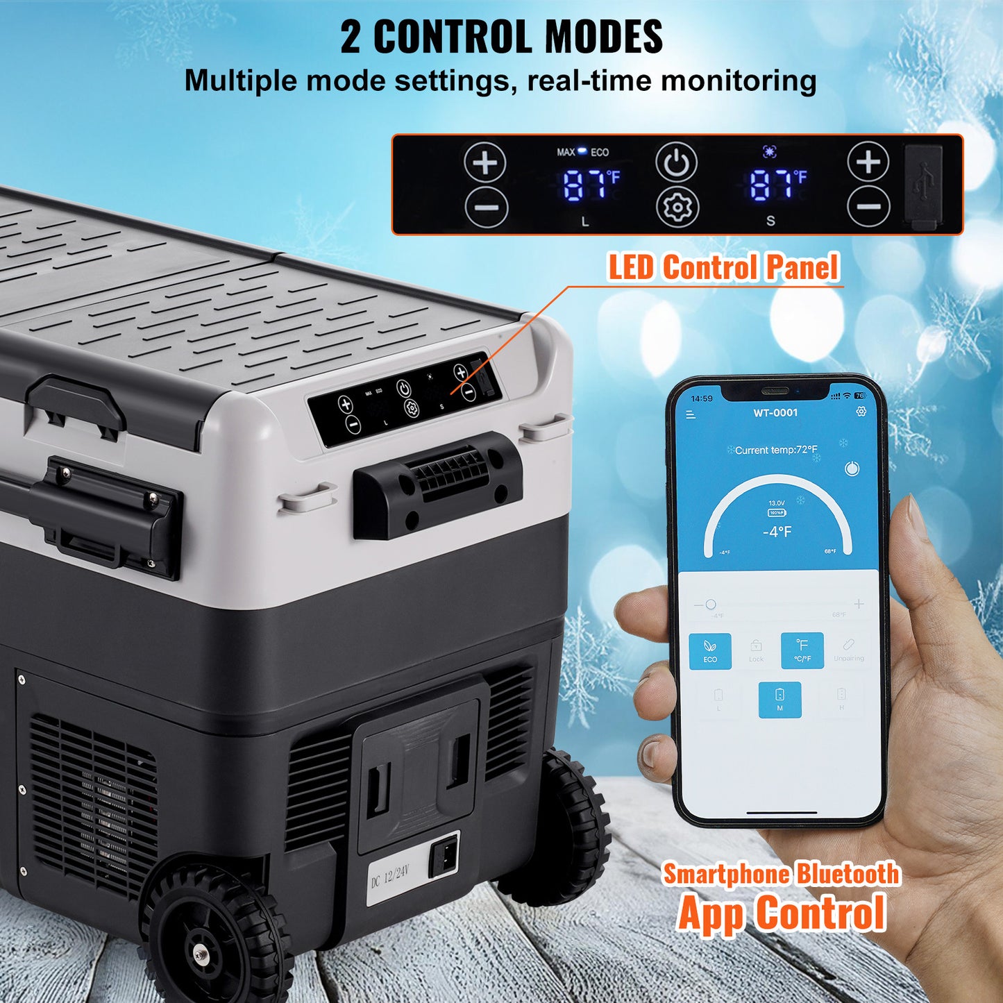 Mobiele Koelkast – Draagbare Koelbox – Camping Koelkast – Compressor Koelbox – 40 Liter – Snel Koelen – Stil En Energiezuinig