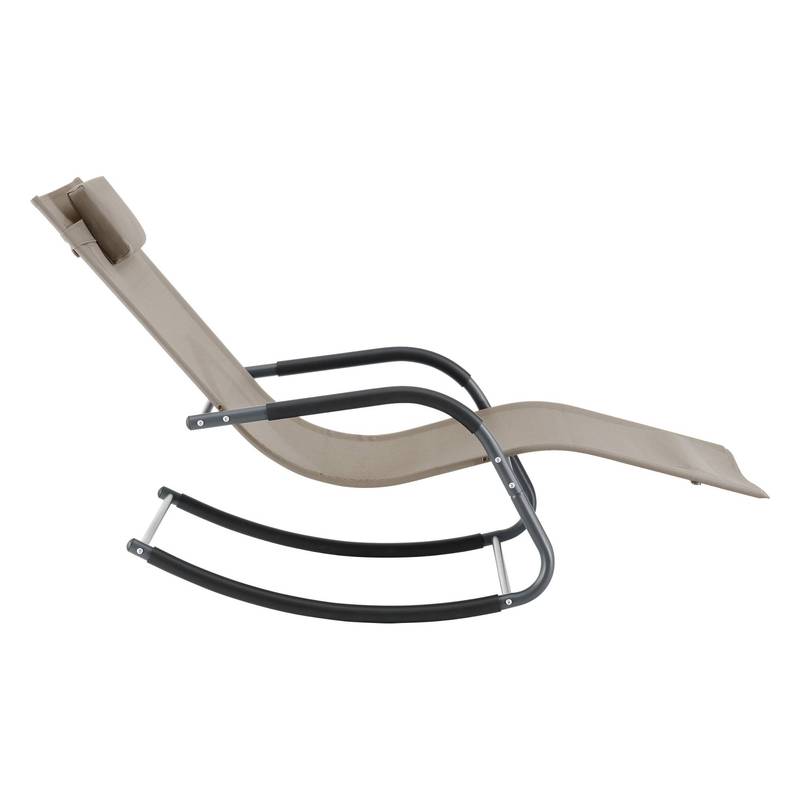 Schommelstoel – Relaxstoel – Fauteuil – Loungestoel – Schommelstoel Babykamer – Set Van 2 – Stalen Frame – Snel Droogend Textiel