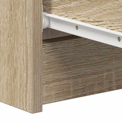 Kast – Opbergkast – Sideboard – Dressoir – Ladekast – Sonoma Oak – 4 Laden & Afsluitbare Deuren – MDF Hout 60x35x98,5 cm – Stevig & Eenvoudig Te Monteren