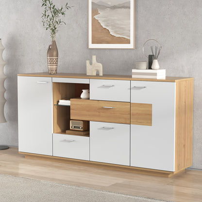 Staande Kast – Opbergkast – Dressoir – Vitrinekast – Meubel – Art Deco Design – Hoogwaardig Rotan – Vrijstaand Zonder Elektriciteit