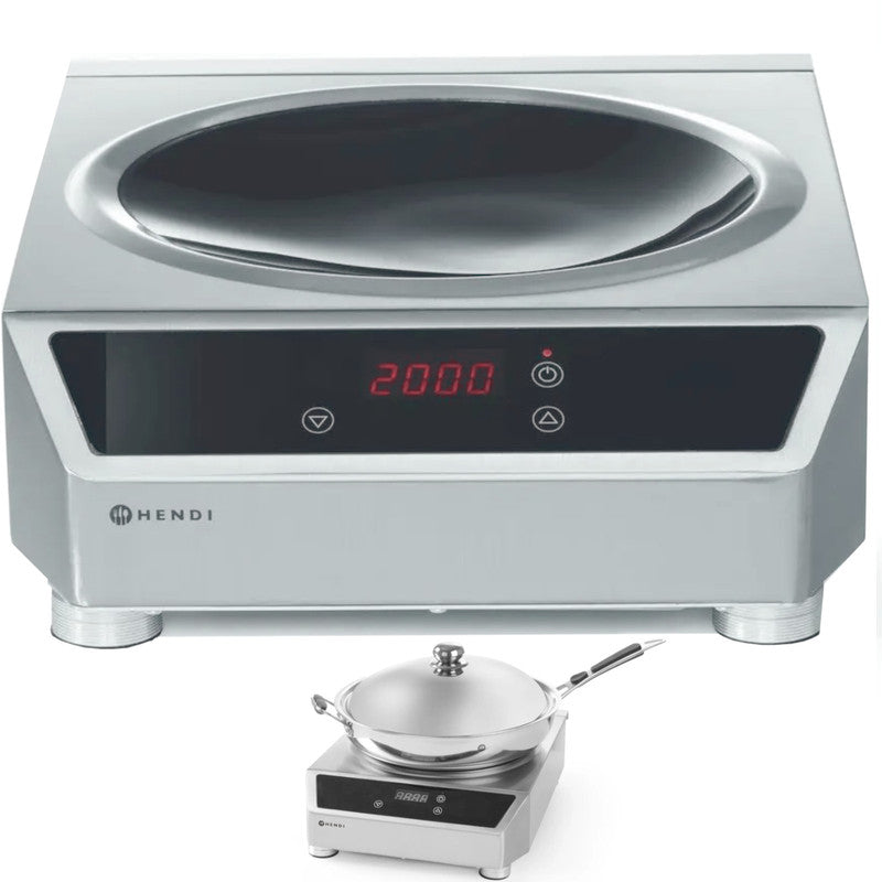 Inductiekookplaat – Inductiekookplaat Vrijstaand – Wokplaat – Elektrische Kookplaat – 3500W – Roestvrij Staal – Touch Bedieningspaneel