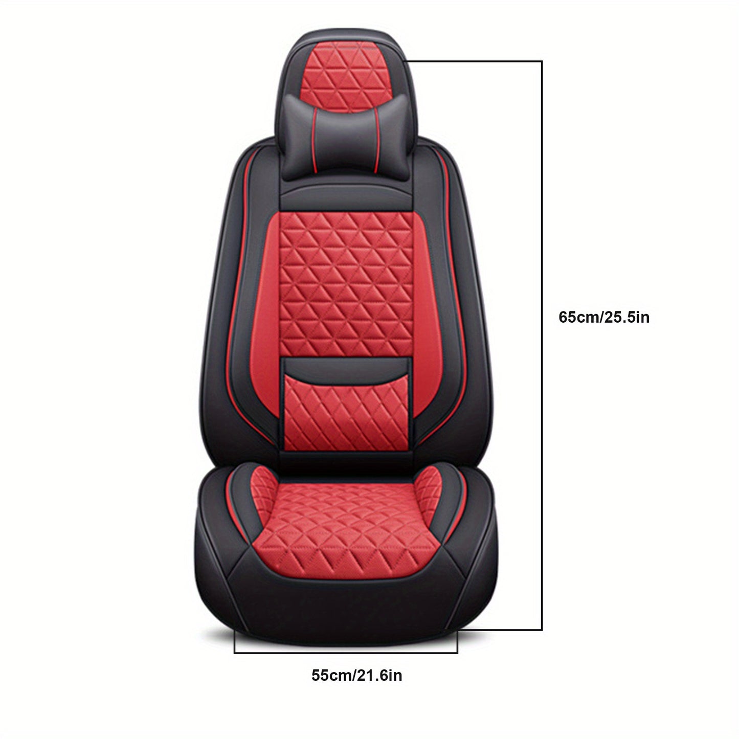 Autostoelhoezen – Stoelhoezen Auto – Autostoelbekleding – Autohoesset – Kunstleren Autostoelhoezen Zwart Rood – Ademend & Anti-Slip – Universele Pasvorm voor Sedans en SUV’s