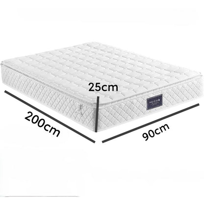 7-zone pocketvering matras – pocketveer matras – traagschuim matras – springveren matras – medium stevig matras – 140x200x25 cm – ademende polycotton hoes – golfgeheugenschuim ondersteuning