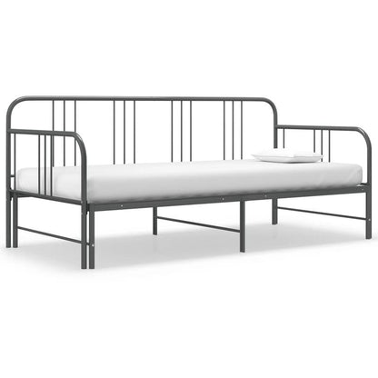 Uittrekbaar Sofa Bed Frame – Slaapbank Bedframe – Bedbank Frame – Sofa Bed Frame – Grijs Metalen Frame – Ruimtebesparend Ontwerp – Stevig Gepoedercoat Metaal