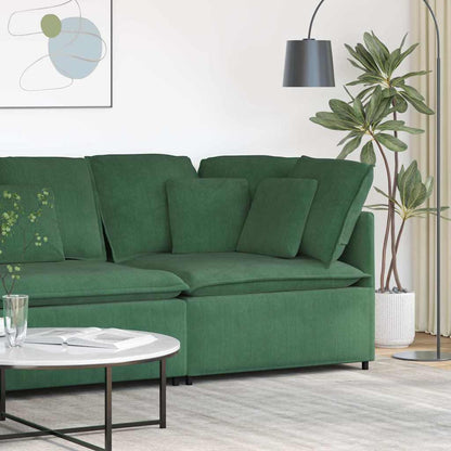 Hoekbank – Modulaire Bank – Loungebank – Sofa – Zithoek – Donkergroen – Corduroy Stof – Stevig Metalen Frame