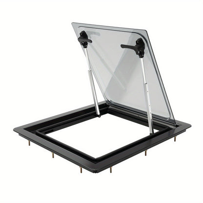 Camperraam – Camper Uitzetraam – Caravan Raam – Motorhome Raam – Schuifraam – 45x50 cm – Aluminium Frame – Geïntegreerd Verduisteringsgordijn & Vliegenscherm
