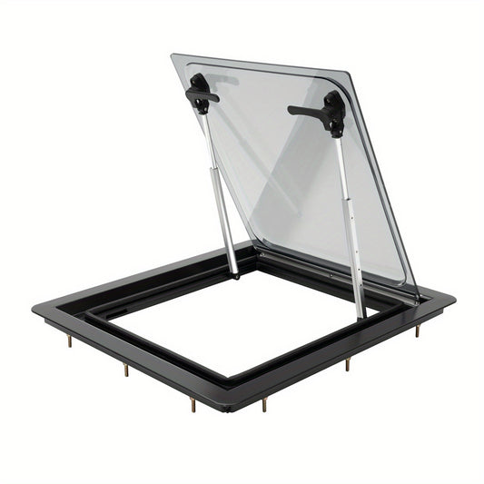 Camperraam – Camper Uitzetraam – Caravan Raam – Motorhome Raam – Schuifraam – 45x50 cm – Aluminium Frame – Geïntegreerd Verduisteringsgordijn & Vliegenscherm