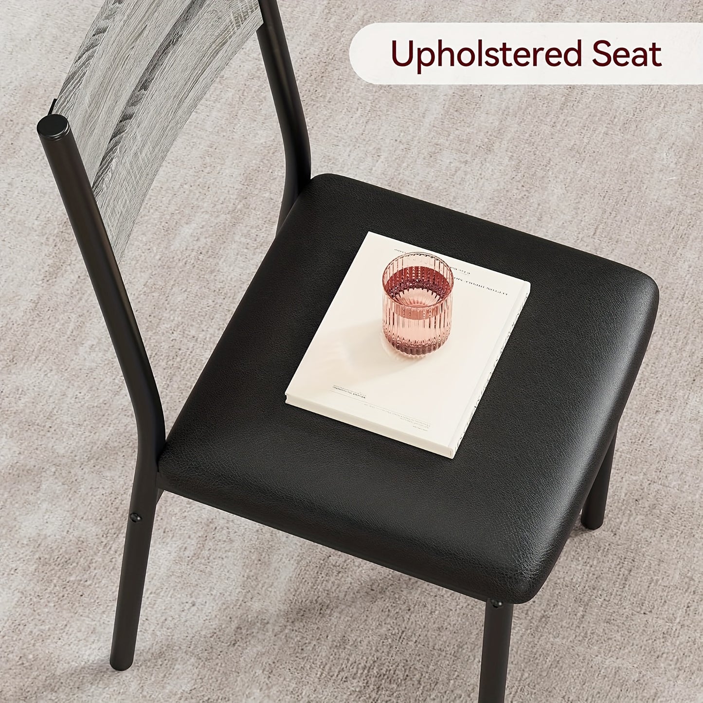 Eettafelset – Eethoek – Keukentafelset – Diner Set – Dinette Set – Rechthoekig – MDF Tafelblad – 4 Stoelen Met Comfortabele Kussens