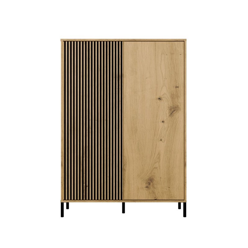 Lambrisering – Wandbekleding – Wandpanelen – Sierlijsten – Behang – 2 Lange Deuren – MDF Artisan Oak – TIP-ON Klik-systeem