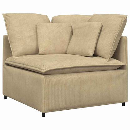 Modulaire Bank – Modulair Sofa – Hoekbank – Loungeset – Zitbank – Corduroy Stof – Stevig Metalen Frame – Grijsgroen