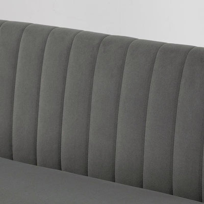Bankbed – Slaapbank – Bedbank – Sofa Bed – Logeerbed – Memory Foam Kussens – Hardhouten Frame – Donkergrijs – Ruimtebesparend – Duurzame Stof